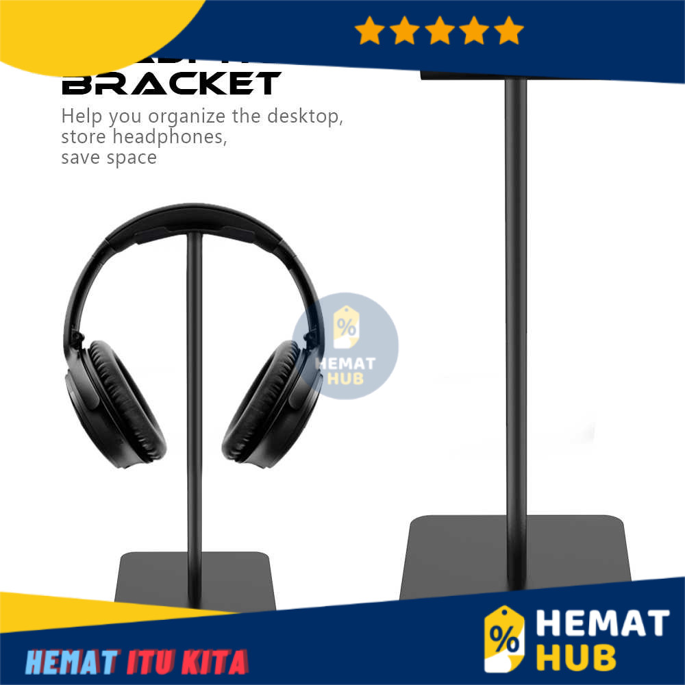 Headset Stand Headphone Hanger Bracket Studio Universal Tempat Gantungan Gaming Holder