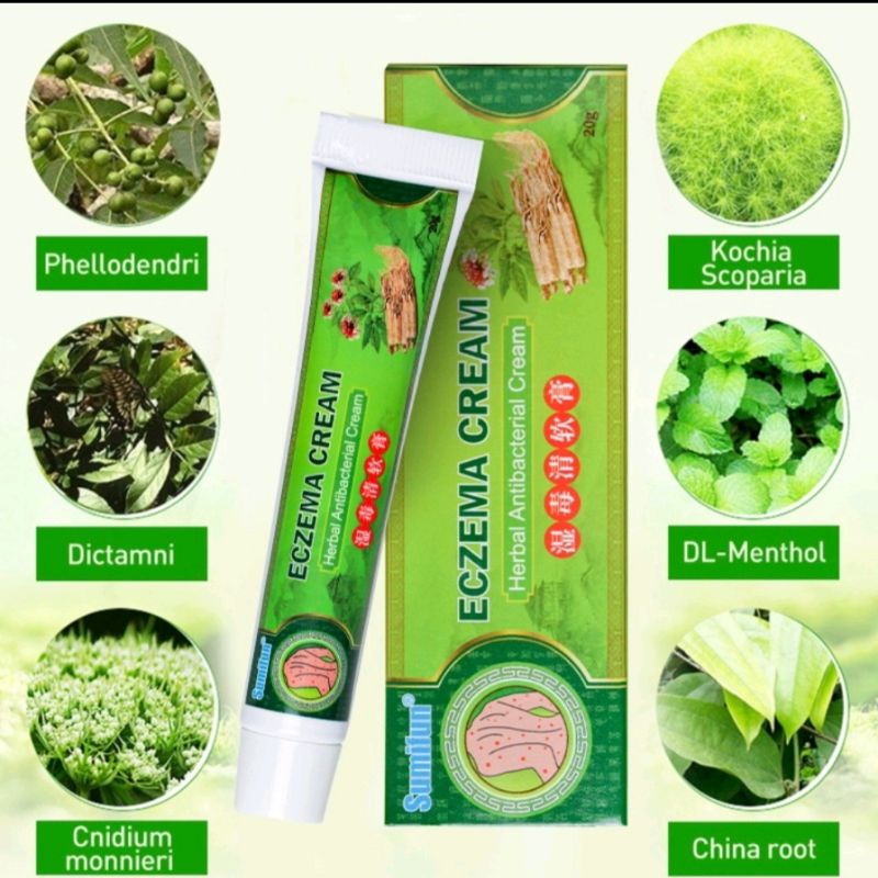 Sumifun Eczema Cream Herbal Antibacterial Cream / Krim Salap Gatel Eksim Kulit.