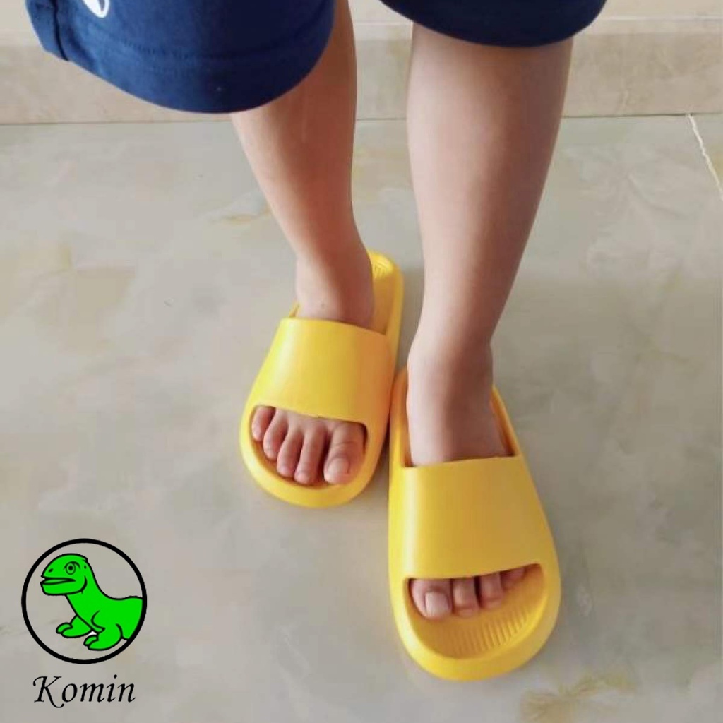 Komin Sandal Anak SelopnSandal kamar mandi untuk anak perempuan, anak laki-laki, lembut dan antislip