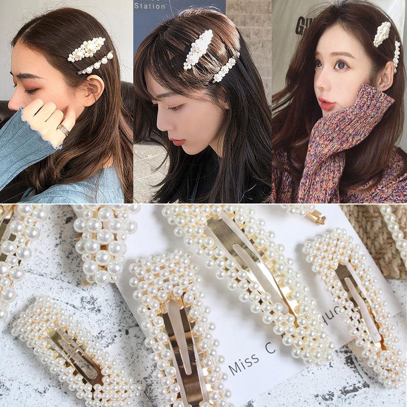  Jepit Rambut Mutiara Bunga Barrette Dengan Motif Bunga 