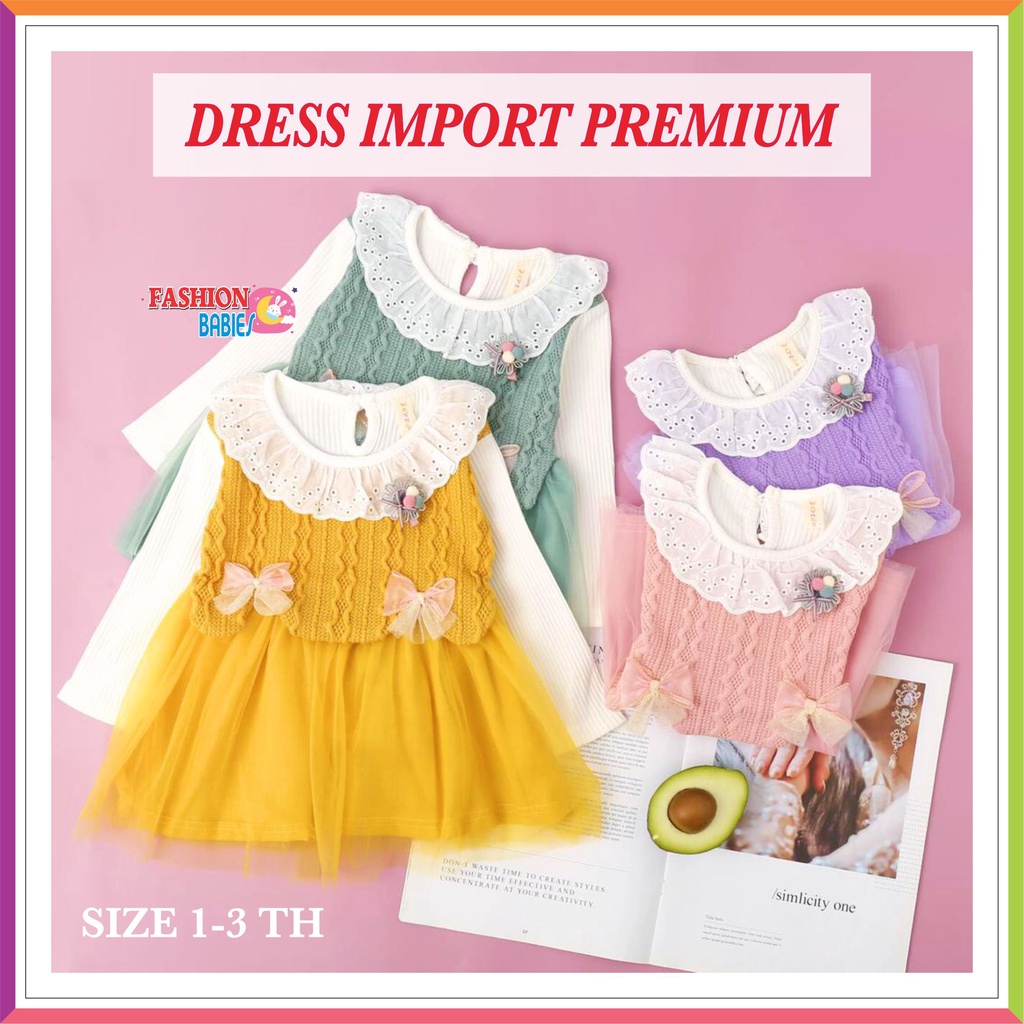 ❤ FashionBabies ❤ DRESS IMPORT KOREA BABY/ ROK BAYI PEREMPUAN / BABY GIRL DRESS AA