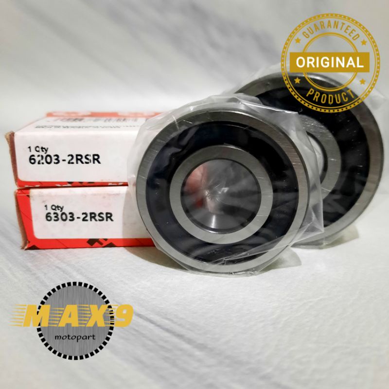 Bearing 6203 2RS + 6303 2RS Roda Belakang Tiger Revo CBR 250RR CRF 150L Ninja 250 Z 250 FAG Original
