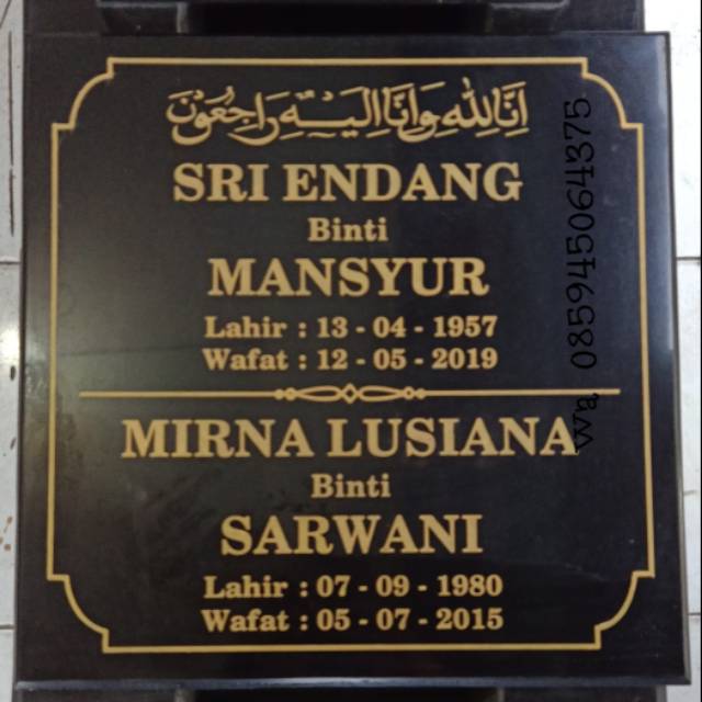 Batu nisan nama saja marmer/Granite