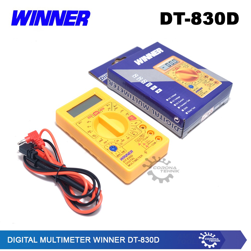 DT-830D - Yellow - Digital Multimeter Winner