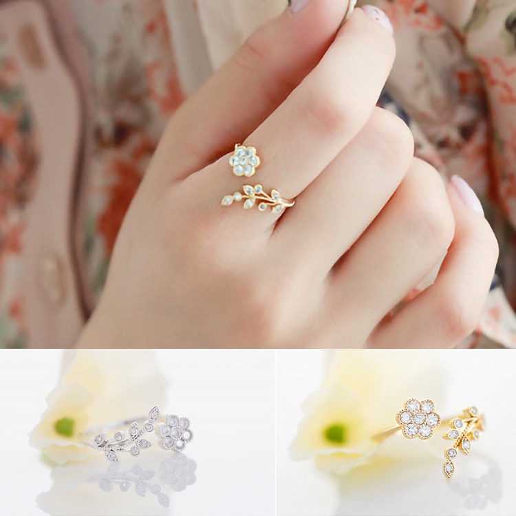 Cincin Fashion Ring bentuk Bunga Nature flower beauty model korea terbaru cantik imut lucu