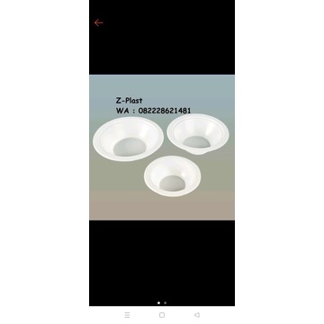 Mangkok Plastik HIPS Putih 7 Inch Food Grade