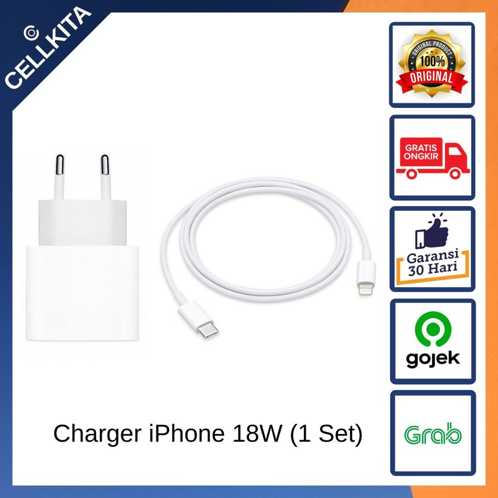 Charger iPhone 18W Fast Charging PD 3.0 Original Casan