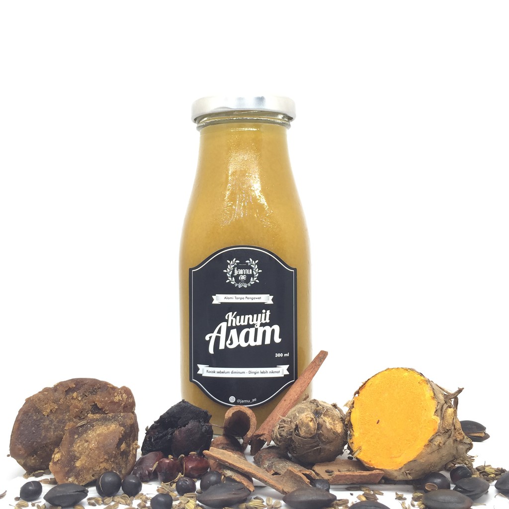 

Jamu Kunyit Asem Botol Kaca 300 ml - Jamu Ae