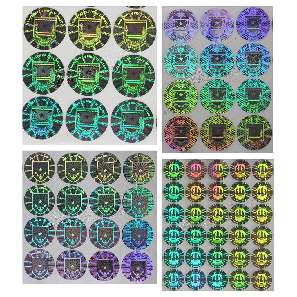 Custom Stiker Segel Hologram Label 2D 3D Berkualitas Impor