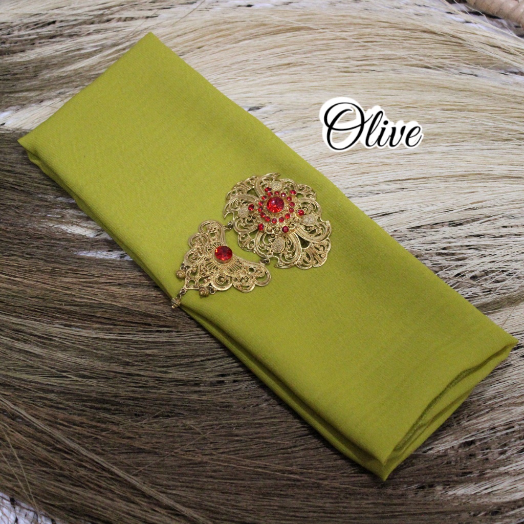 Selendang Sifon Hycon | Selendang Bali | Senteng-Olive