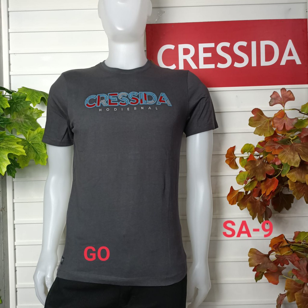 gof XL CRESSIDA KAOS (SLIMFIT) Pakaian Pria Atasan Kaos Oblong Casual Santai Original Lengan Pendek