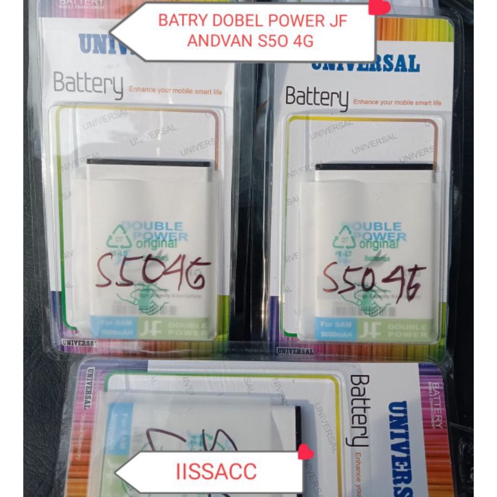 baterai batry batre dobel power jf Advan JFADVAN S50 4G baterai dobel IC 5600mh