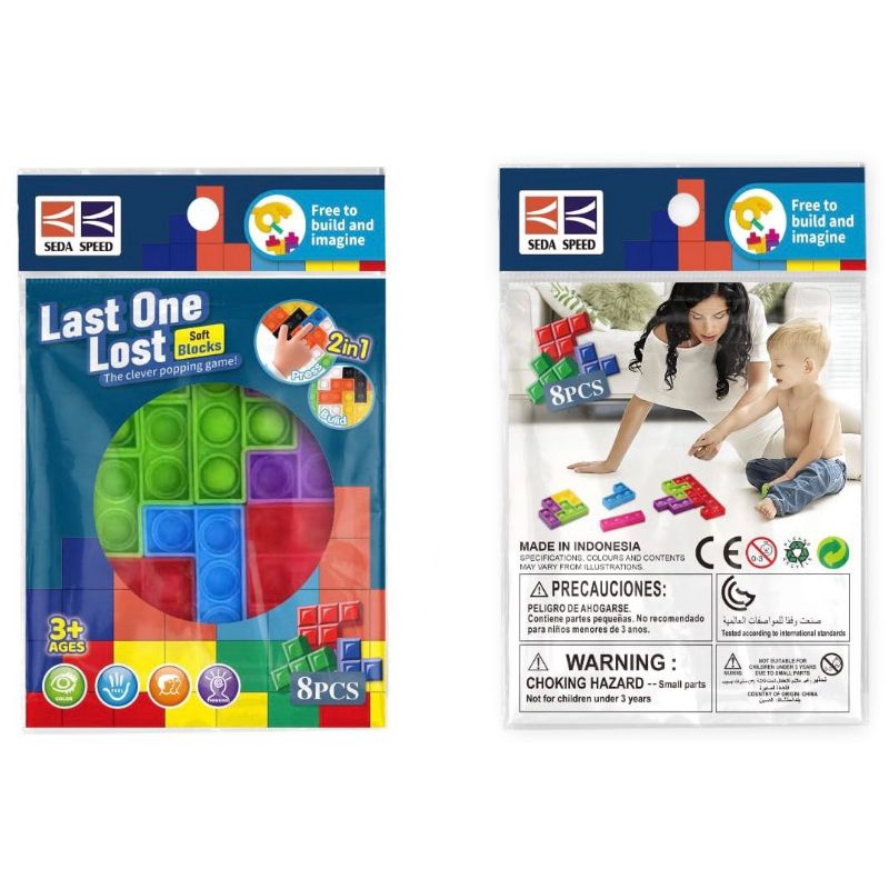 POP IT PUZZLE isi 8pcs Mainan anak pop it murah
