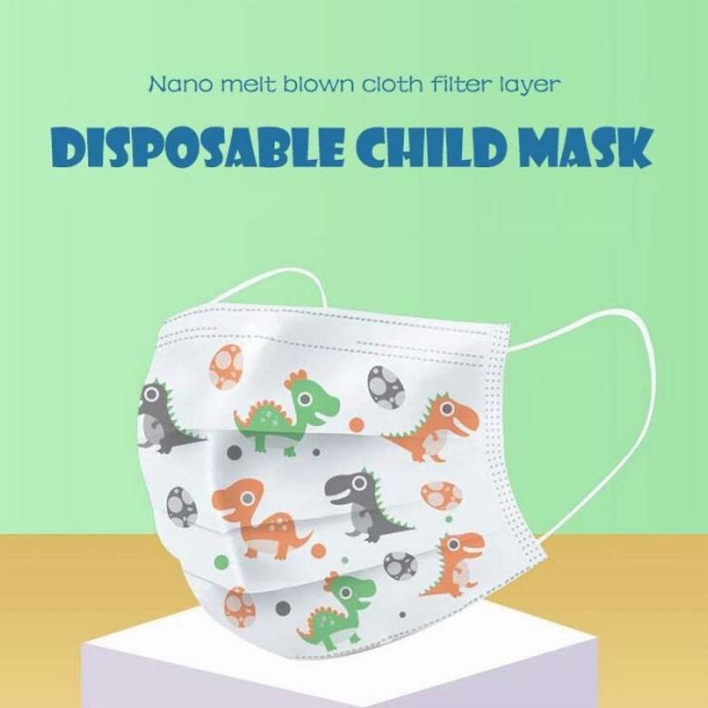 Masker Anak 3ply Lucu Motif Kids Cute Mask Earloop Disposable 10pcs