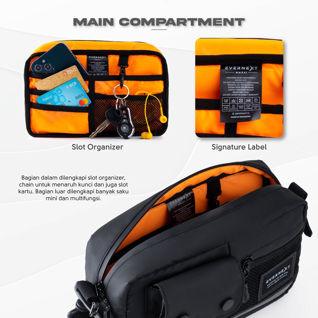 Promo tas slingbag multi fungsi unisex pria wanita terbaru anti air tas selempang bahu pria waterproof tas sling bag multi fungsi sling pouch clutch bag pria unisex kualitas ori terbaru