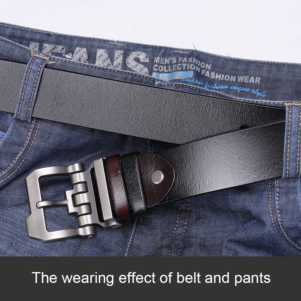 Ikat Pinggang Kulit Asli Original Pria Sabuk Cowok Import Fashion Gesper Pria Model Jarum Robot