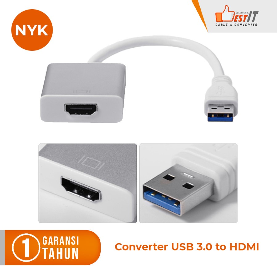 Kabel USB 3.0 to HDMI Converter- Adapter USB 3.0 to HDMI