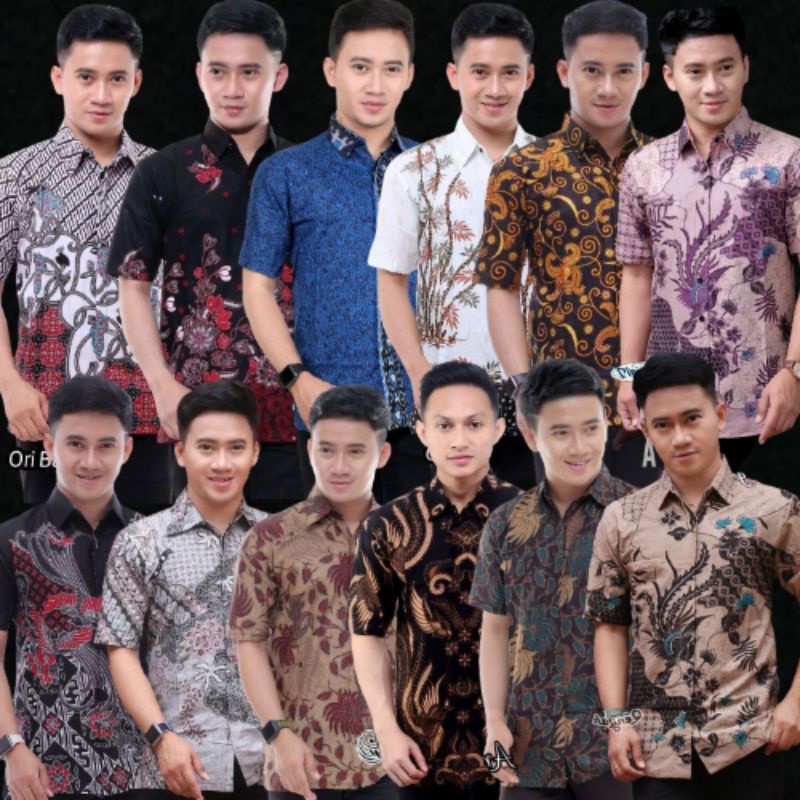 Kemeja baju pria hem batik sekar jagat