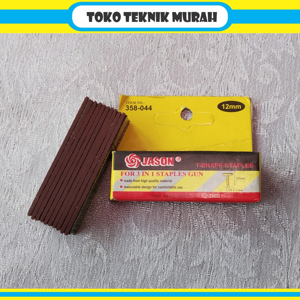 

Isi Staples Model T 12 MM JASON / Isi Staples Tembak Model T