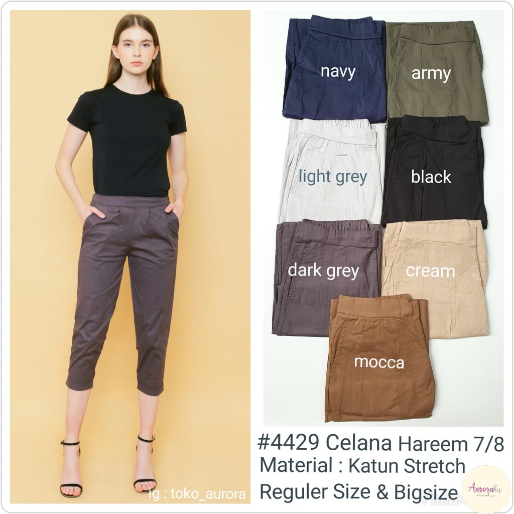 (4429) Celana Hareem 7/8 | Celana Katun 7/8 | Celana Santai | Celana Kerja