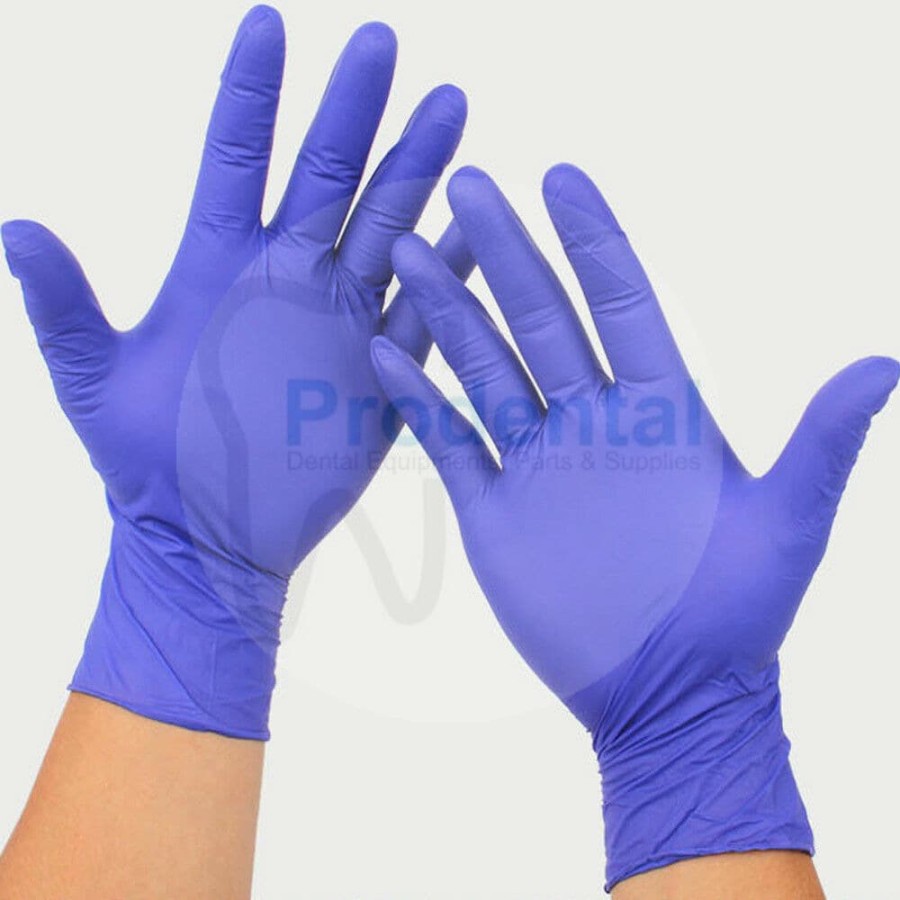 APD Safe Glove Gloves Sarung Tangan Medis Nitrile Non Powder - Pelindung Virus (Purple)