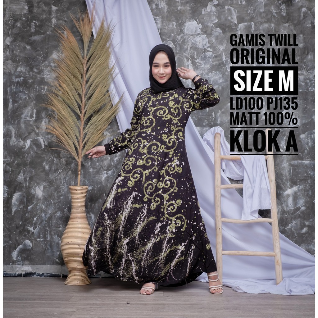 Gamis Twill Original Terbaru Size M Gamis Syar I Bisa Cod Shopee Indonesia