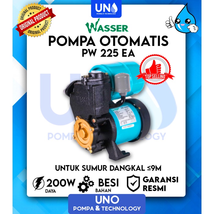 Pompa air Sumur Dangkal Otomatis Wasser PW-225 EA / PW 225 EA / PW225EA