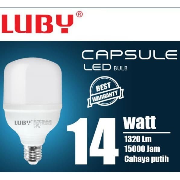 Bohlam LED 14W Putih Luby Capsule 14W Lampu LED 14 Watt