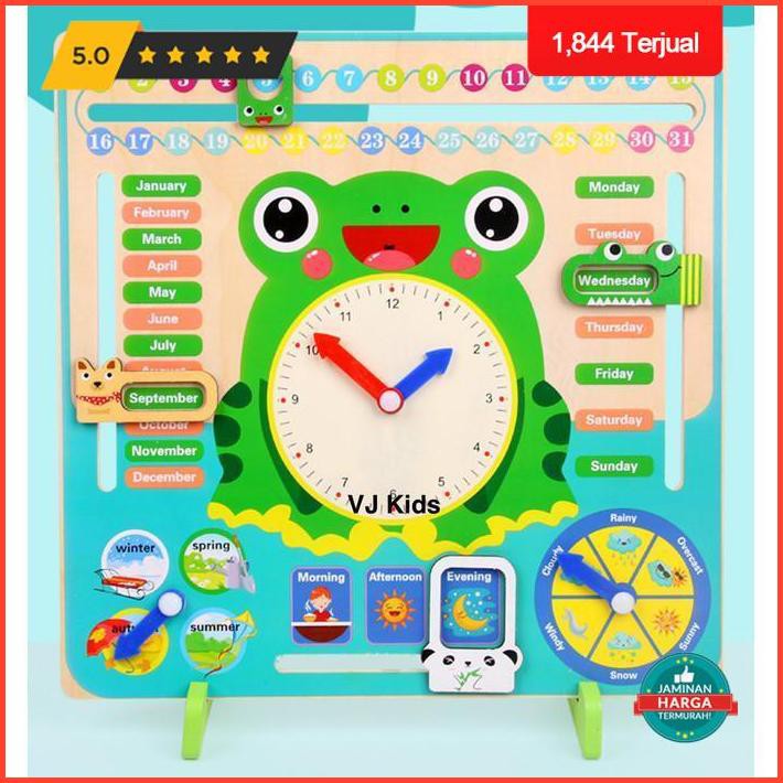 

Multifunctional Calendar Clock, Kalender Interaktif Untuk Anak Mainan Promo