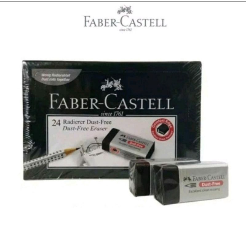 

Penghapus Pensil / Eraser Pencil Faber Castell Dust Free Besar Hitam (24pcs)