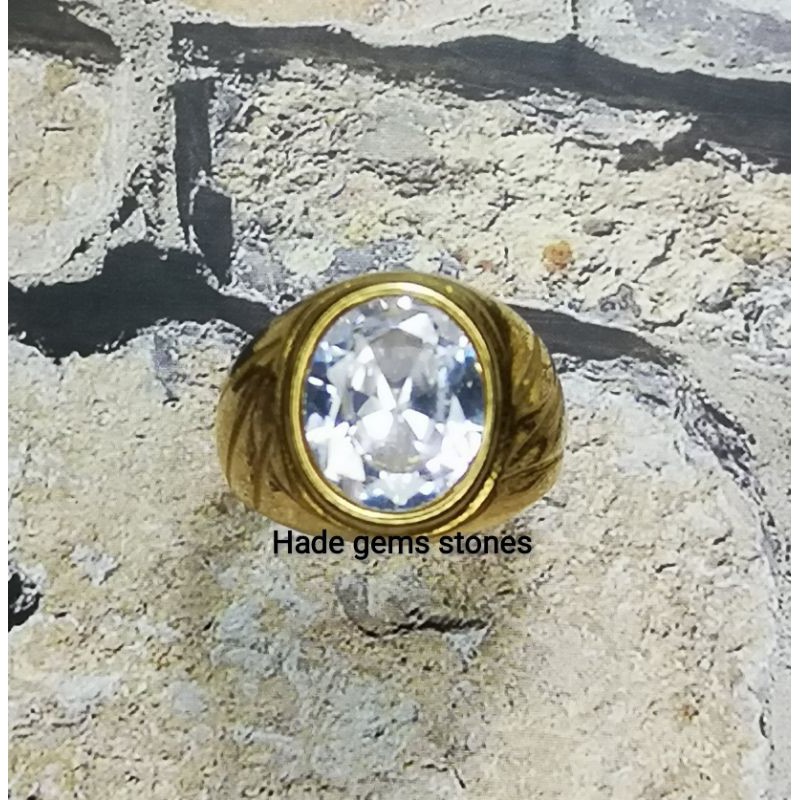 Batu permata White diamond asli chatam high quality