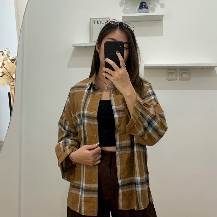 Mora shirt flanel / Kemeja Oversize kotak