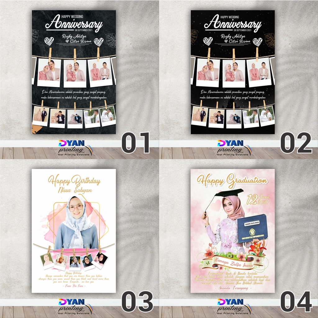 WALLDECOR HIASAN DINDING FOTO CUSTOM HADIAH ULANG TAHUN,WISUDA,WEDDING,BISA COD/BAYAR DITEMPAT