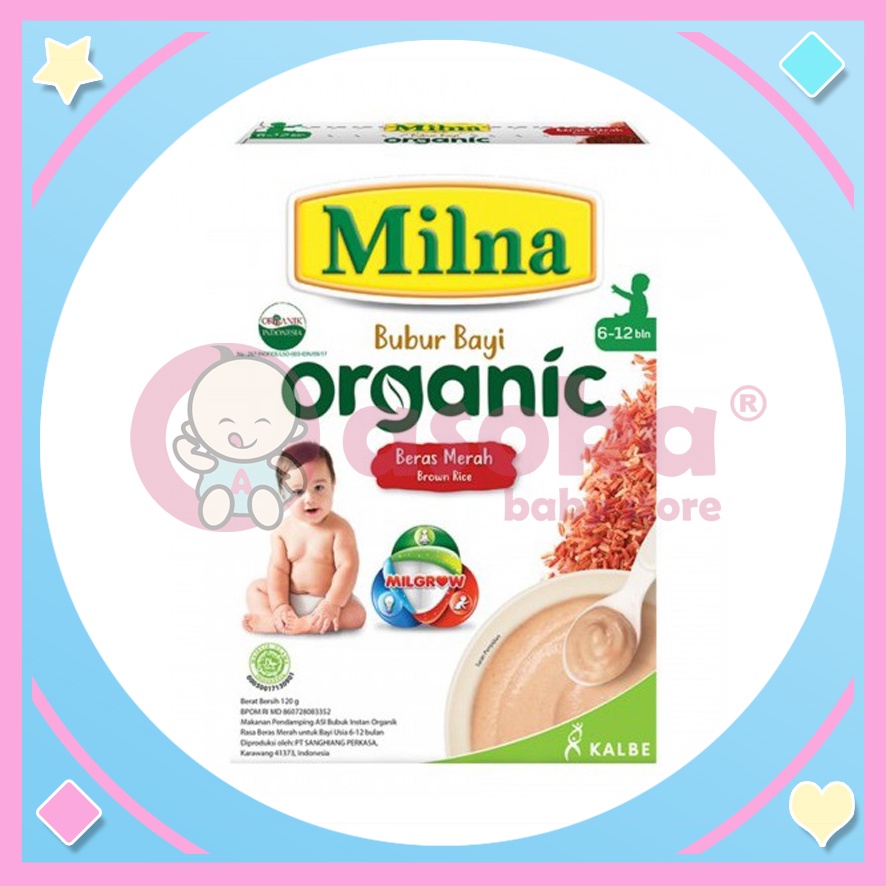 Milna Bubur Bayi Organic 6+ 120g Untuk 6 Bulan Keatas ASOKA