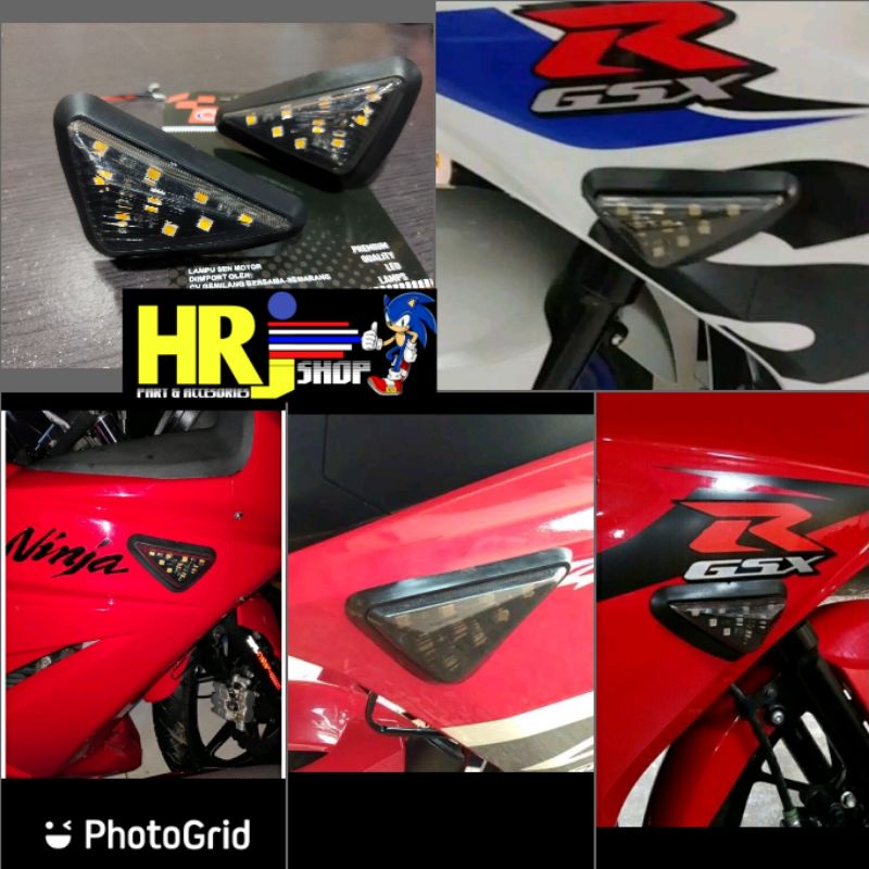 sein Tempel Segitiga Sein LED R15 Ninja GSX CBR150 feiring tempel sepasang