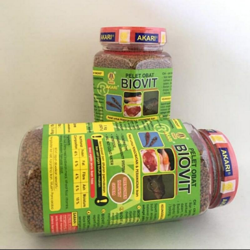 

BIOVIT 350 GRAM PELET OBAT, PAKAN UNTUK IKAN SAKIT