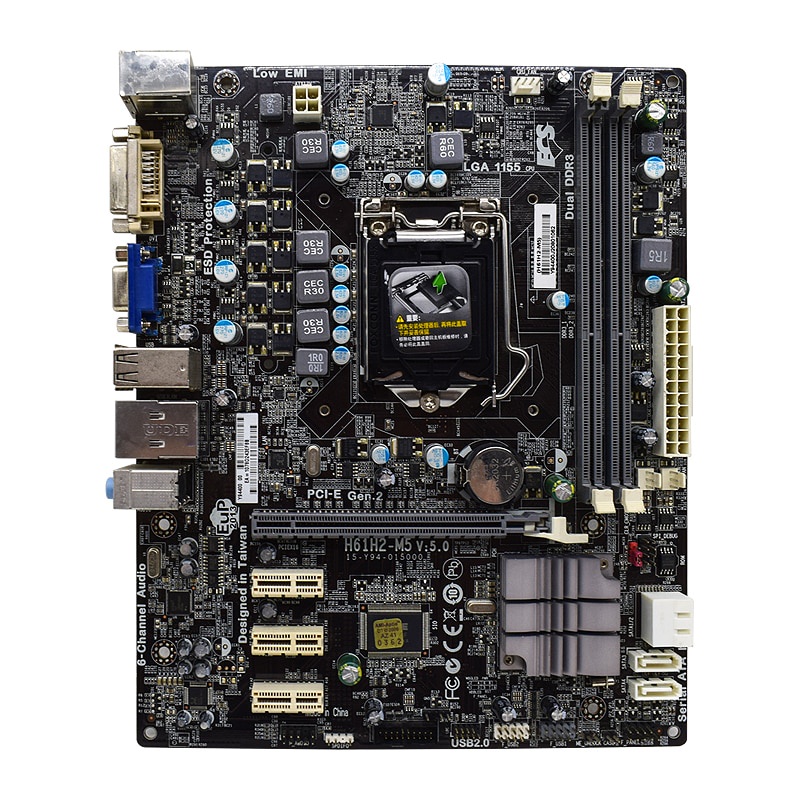 PREORDER Motherboard 1155 Motherboard 1155 DDR3 For ECS H61H2-M5 Support Core i3 i5 i7 Cpus Intel H6
