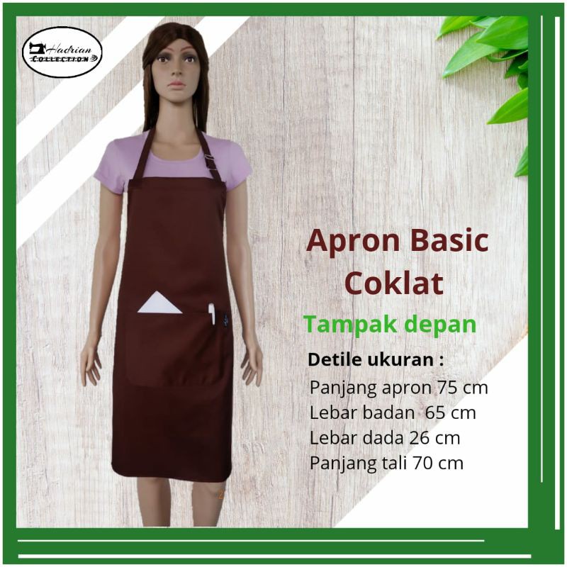 Celemek Apron Kitchen Barista waitres Salon Pelayan - Drill premium quality