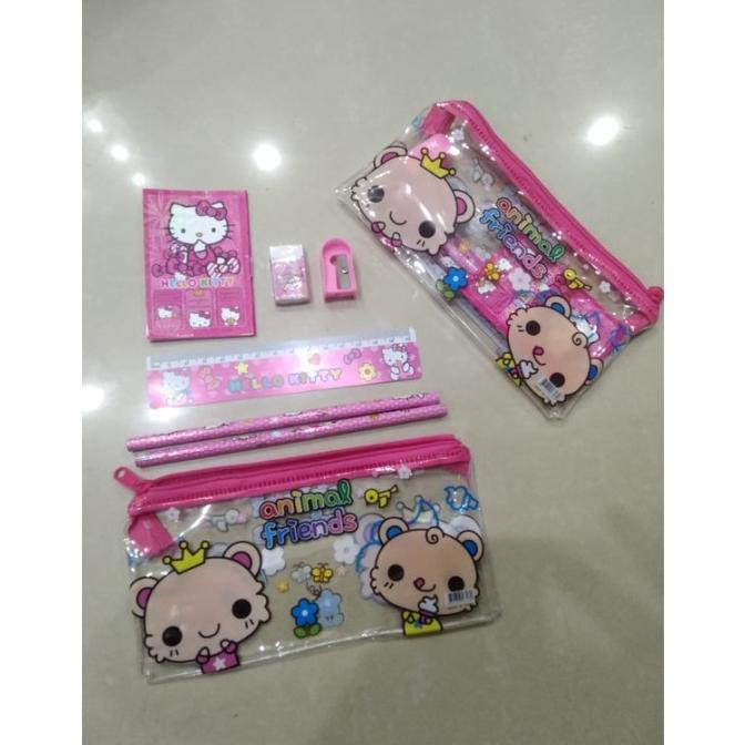 

ZR981 Statiory Set Free Kotak Pensil Set Alat Tulis Ak Sekolah Motif K