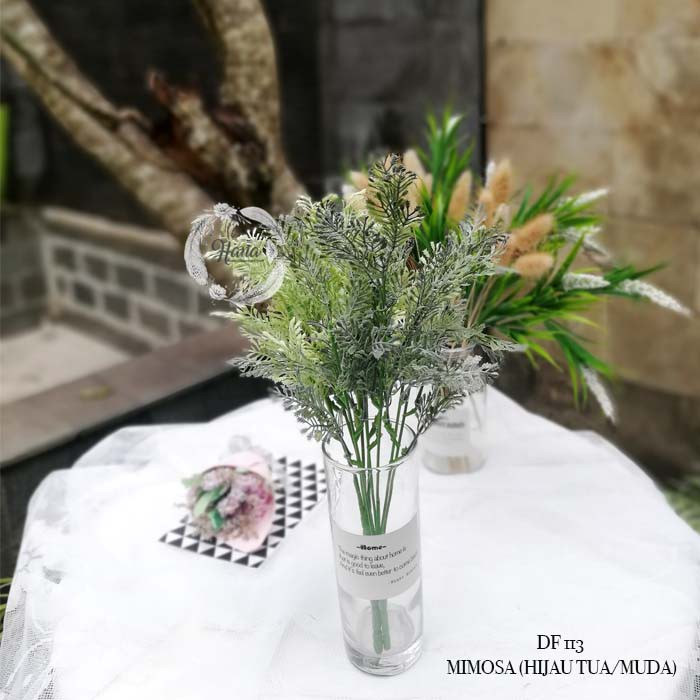 Daun artificial / daun mimosa plastik / bunga plastik-1