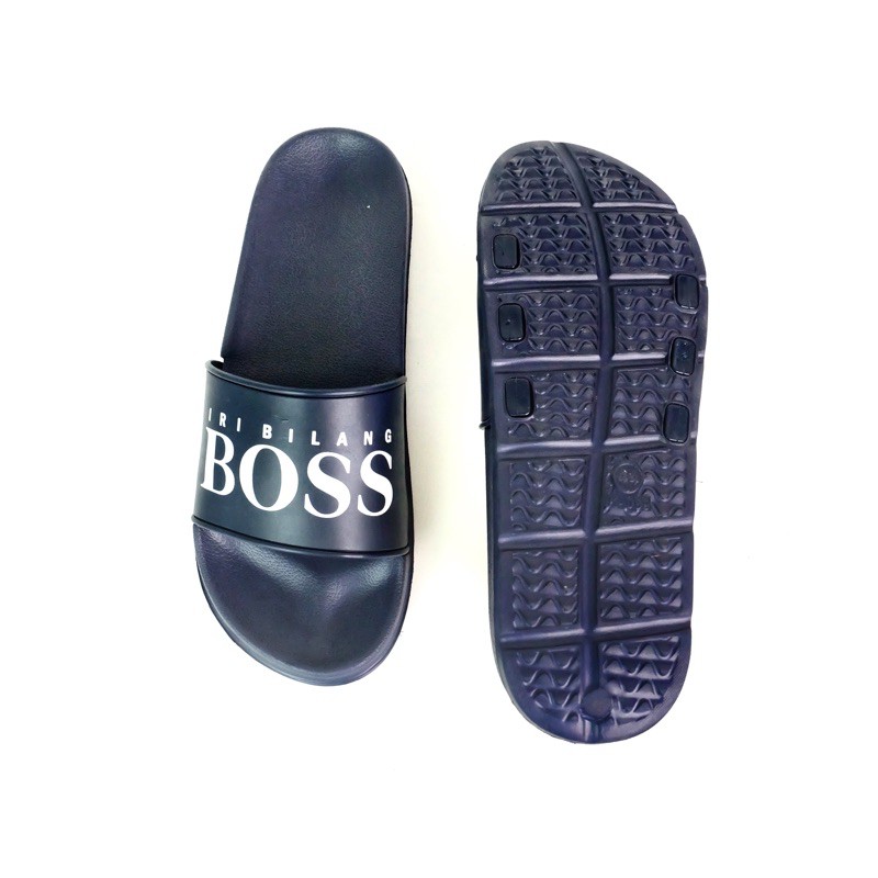 (BOSS) SANDAL SLOP PRIA COWOK KEREN NYAMAN RINGAN BAHAN EVA