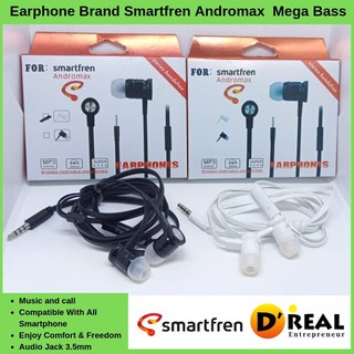 Smartfren Andromax Headset Full Bass / Earphone Jack 3.5mm