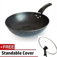 WAJAN WOK PAN 32 CM Teflon JEPANG KOREA TIDAK LENGKET spt lrc primacoo