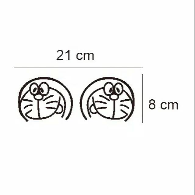 Aksesoris Stiker Spion Mobil Kepala Doraemon Melet Car Decal Sticker
