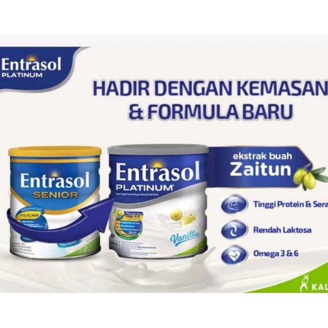 

[COD] ENTRASOL PLATINUM VANILLA 800 GRAM SENIOR SUSU LANSIA KALBE BPOM [COD]