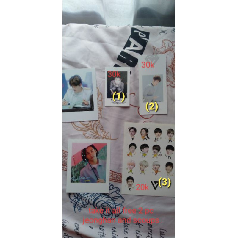 -Photocard Dino Boys Be- -Bookmark Wonwoo First Love- -Stiker Boys Be-