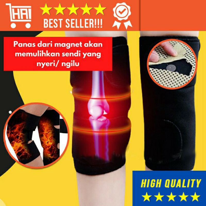 SABUK KORSET DEKER TERAPI LUTUT MAGNETIC KNEE PADS THERAPY SELF HEATING DEKKER LUTUT KESEHATAN