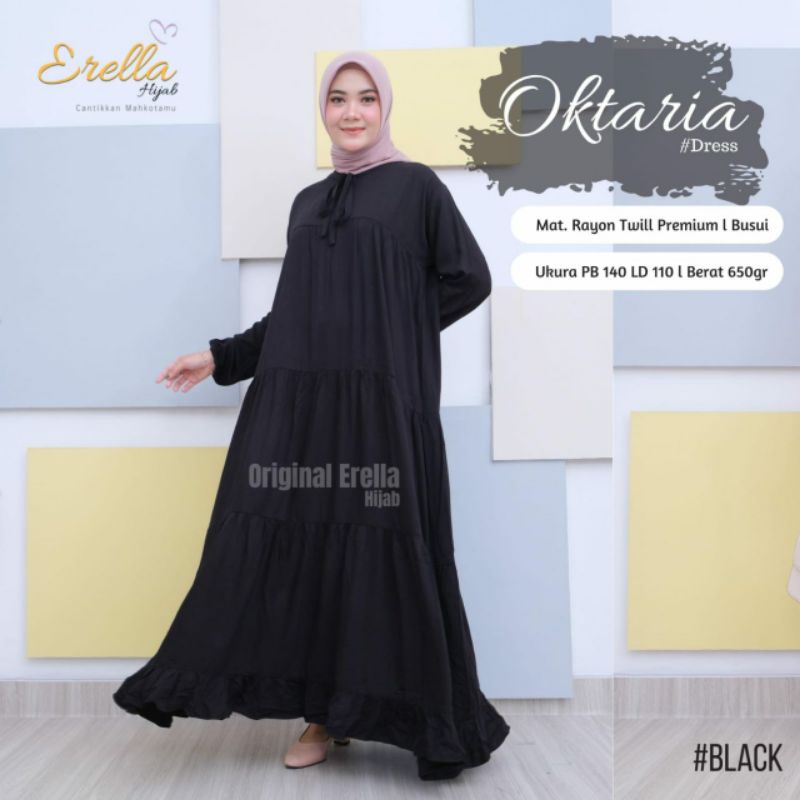Oktarina dress/gamis/gaun by erella