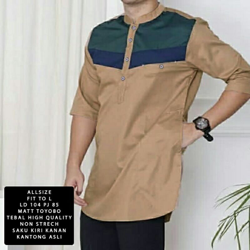 BAJU MUSLIM KOKO WARNA COKSU KEKINIAN