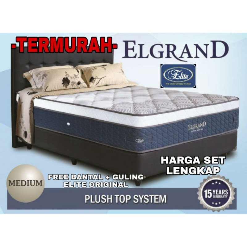 PROMO TERMURAH SET Springbed Elite Elgrand + Divan Sandaran Mewah